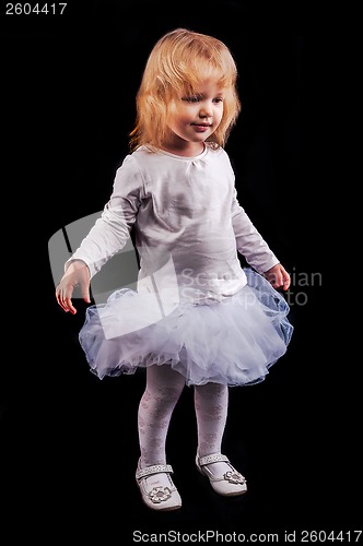 Image of Little girl in ballerina role