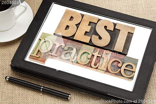 Image of best practice on digital tablet