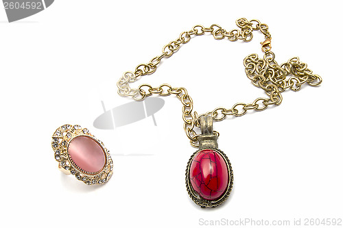 Image of Retro necklace and ring 