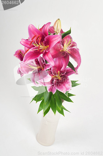 Image of Lily bouquet in vase