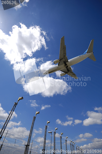 Image of Plane and landing lights