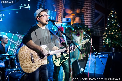 Image of Band performs on stage