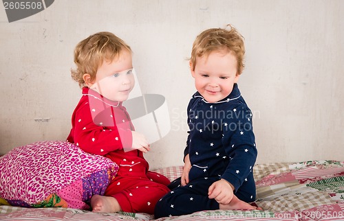 Image of Children on the bed