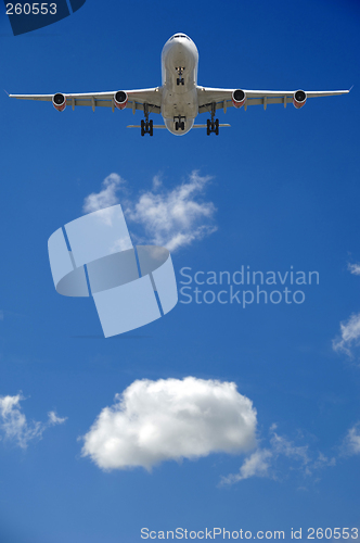 Image of Airliner and cloud