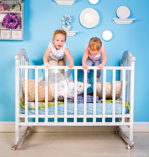 Image of Children on the bed