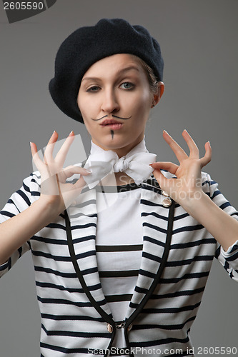 Image of french style portrait of young woman