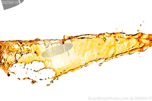Image of orange water splash isolated on white