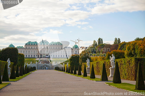 Image of Belvedere palace in Vienna, Austria