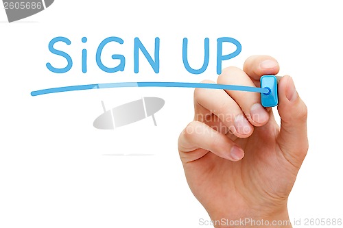 Image of Sign Up Blue Marker