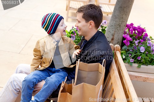 Image of family shopping together
