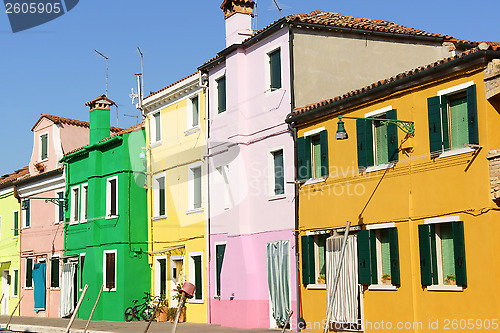 Image of Colorful houses on Burano Island, Venice