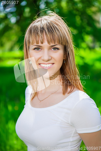 Image of Cheerful young woman