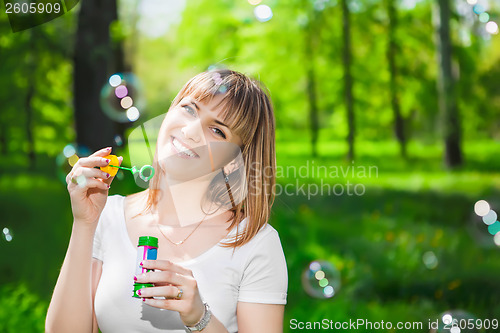 Image of Cheerful young woman