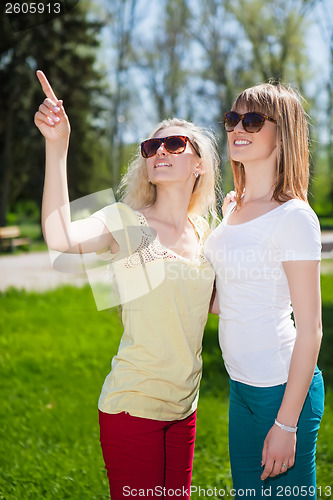 Image of Portrait of two beautiful women