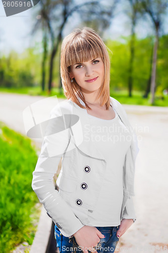 Image of Portrait of smiling woman