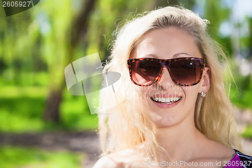 Image of Portrait of smiling blonde