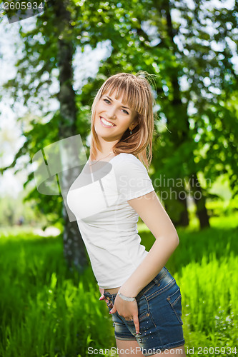 Image of Pretty smiling woman