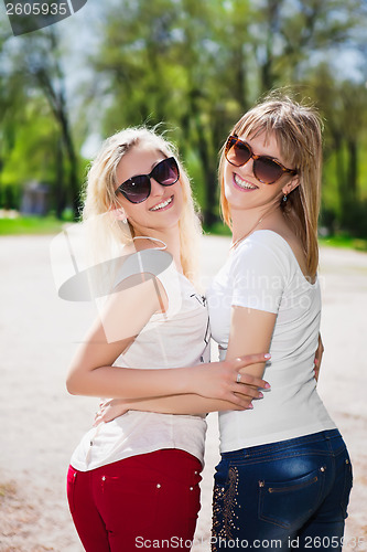 Image of Two playful women