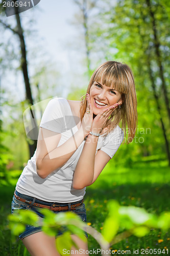 Image of Pretty cheerful blonde