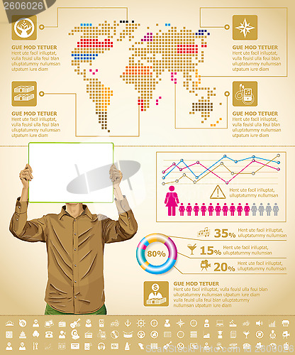 Image of Infographics With Earth Map