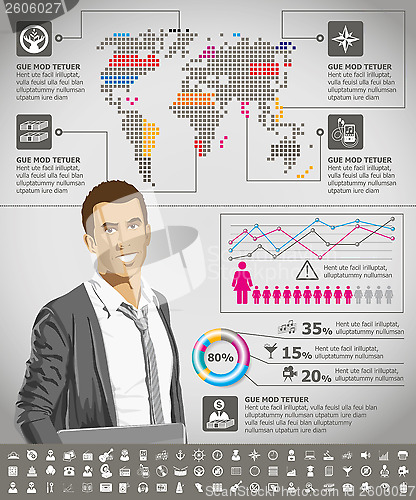 Image of Infographics With Earth Map