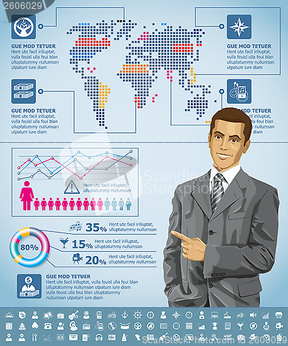 Image of Infographics With Earth Map