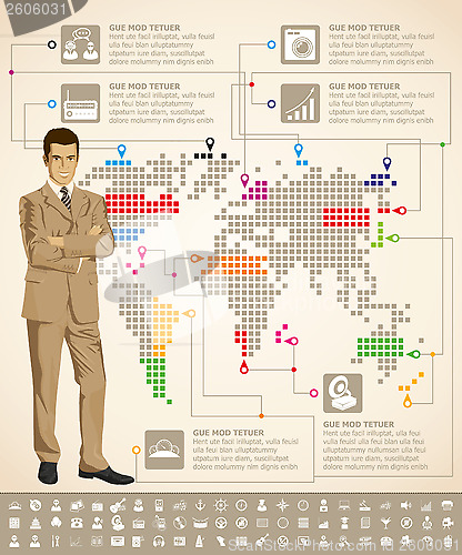 Image of Infographics With Earth Map