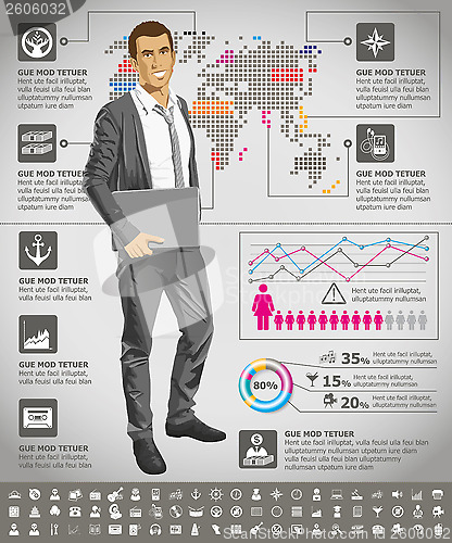 Image of Infographics With Earth Map