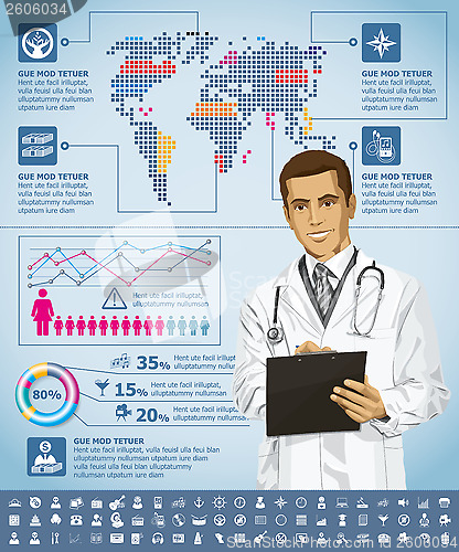 Image of Infographics With Earth Map