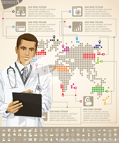 Image of Infographics With Earth Map