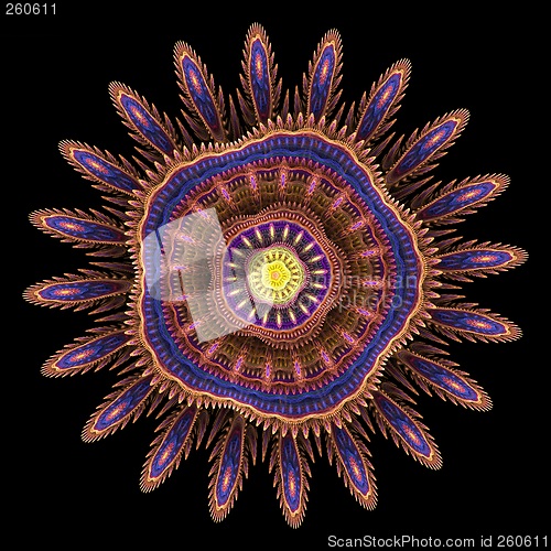 Image of Fractal flower - computer generated art
