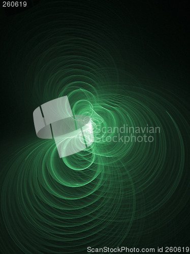 Image of Bright green light - abstract fractal