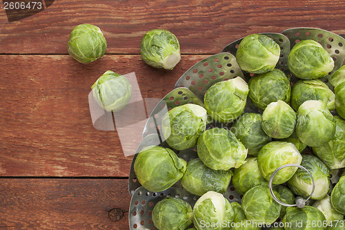 Image of Brussels sprouts in steamer
