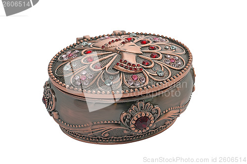 Image of Metal  jewelry box.
