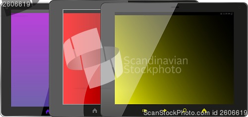 Image of Set of tablet pc computers