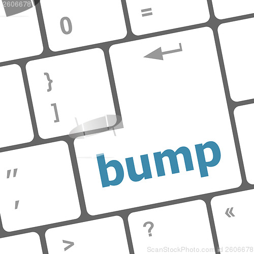 Image of Computer keyboard with bump key. business concept