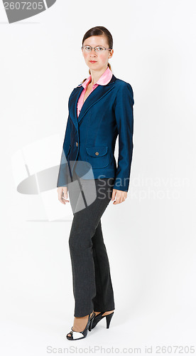 Image of Young woman in suit