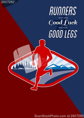 Image of Cross Country Runner Retro Poster