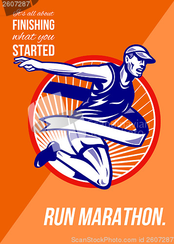 Image of Marathon Finish What You Started Retro Poster
