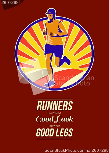 Image of Marathon Runner Retro Poster