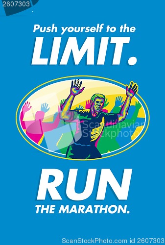 Image of Marathon Runner Push Limits Poster
