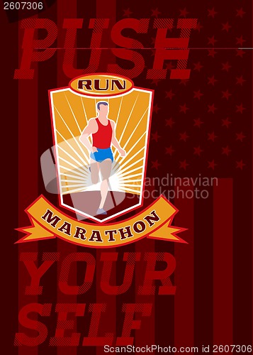 Image of Marathon Runner Push Yourself Poster Front