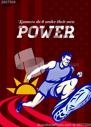 Image of Runner Running Power Poster