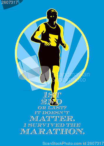Image of Marathon Runner First Retro Poster