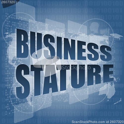 Image of business stature interface hi technology