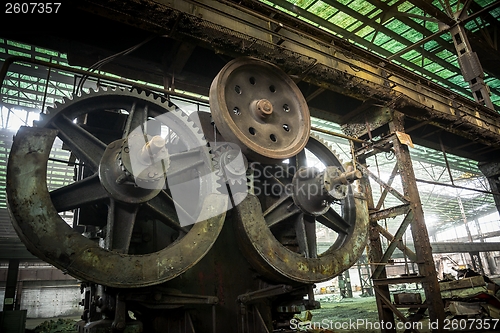 Image of Large industrial hall with cogs