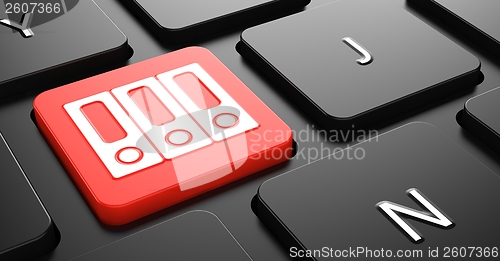 Image of Data Concept on Red Keyboard Button.