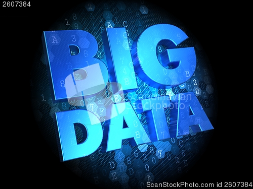 Image of Big Data on Dark Digital Background.
