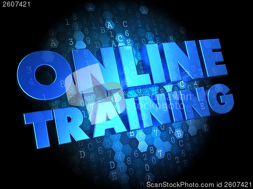 Image of Online Training on Dark Digital Background.