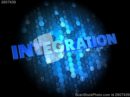 Image of Integration on Dark Digital Background.